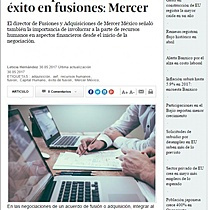 Valuar al capital humano eleva la posibilidad de xito en fusiones: Mercer